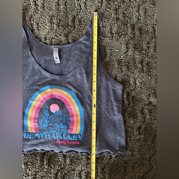 Next Level Apparel crop top Size Medium Gray Death Valley California - Picture 8 of 10